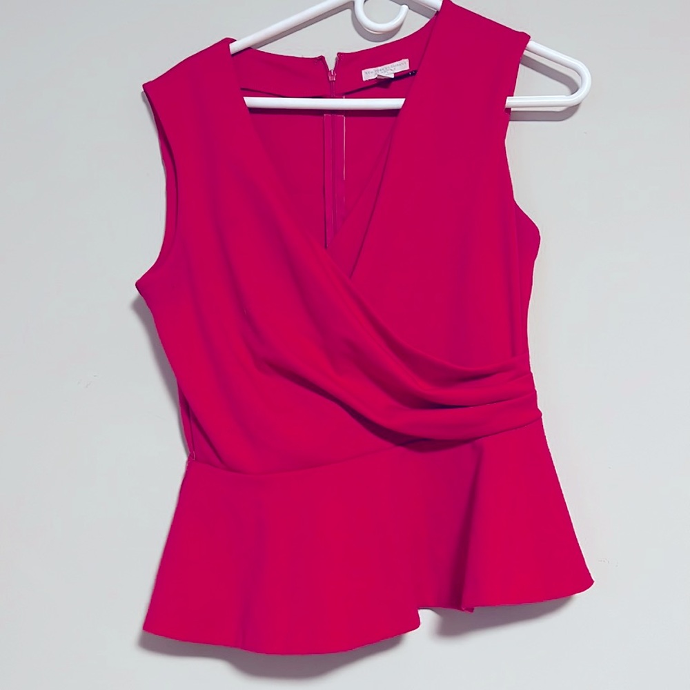 New York & Company Fuchsia low-cut blouse